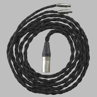 Headphones Cable made with Litz wire Mini-XLR connectors and XLR-4 termination