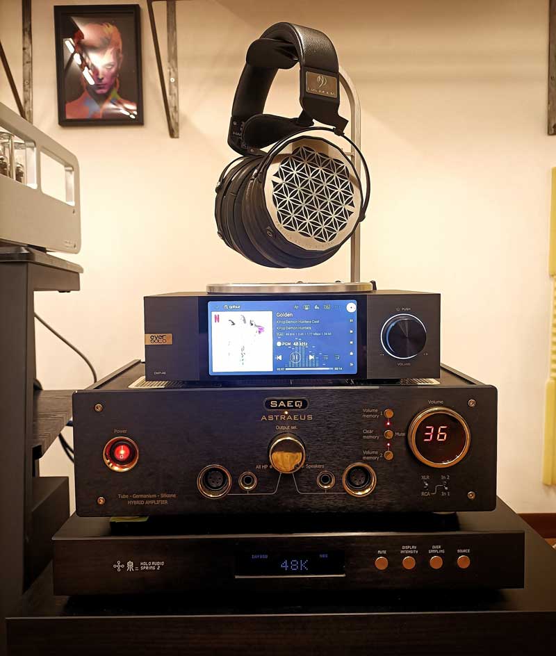 אוזניות Nur Harmonia על מגבר SAEQ 